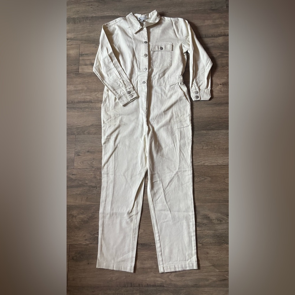 Sandy Liang White Minimalist Jumpsuit